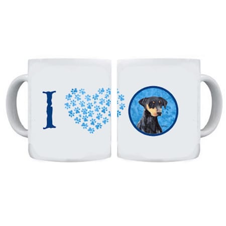 15 Oz. Doberman Dishwasher Safe Microwavable Ceramic Coffee Mug